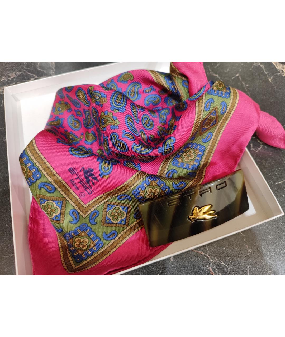 ETRO Фуксия шелковый платок, фото 2