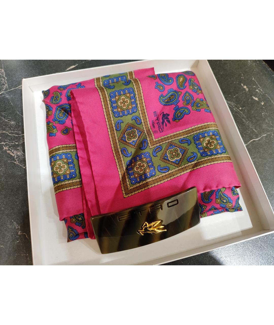 ETRO Фуксия шелковый платок, фото 3
