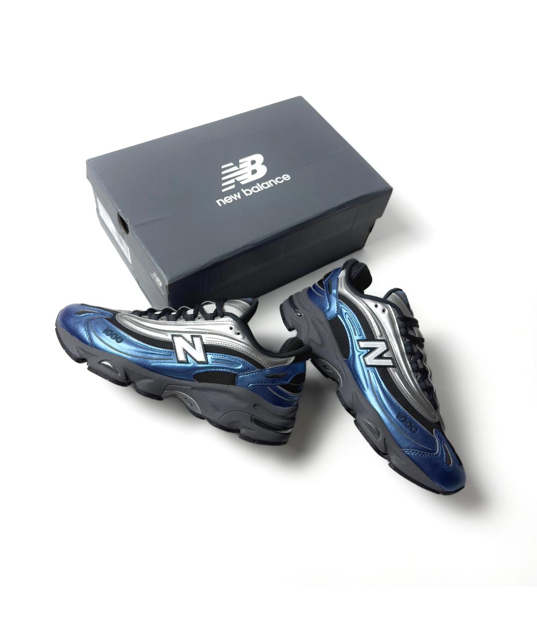 NEW BALANCE Синие текстильные низкие кроссовки / кеды, фото 3