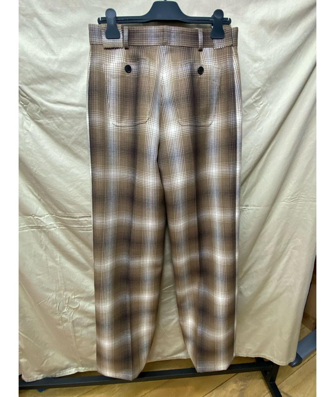 CHRISTIAN DIOR Коричневые шерстяные брюки широкие, фото 2