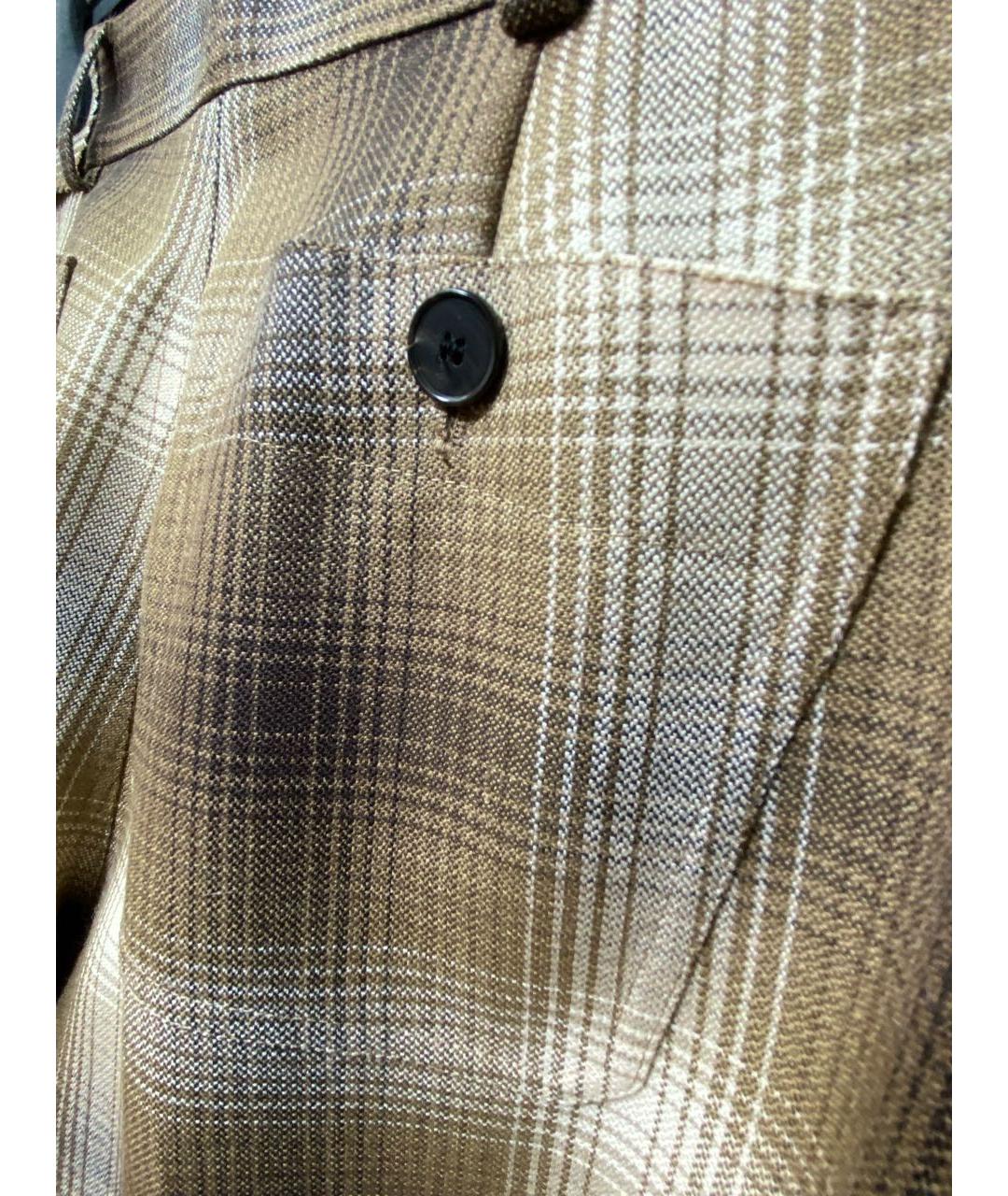 CHRISTIAN DIOR Коричневые шерстяные брюки широкие, фото 4