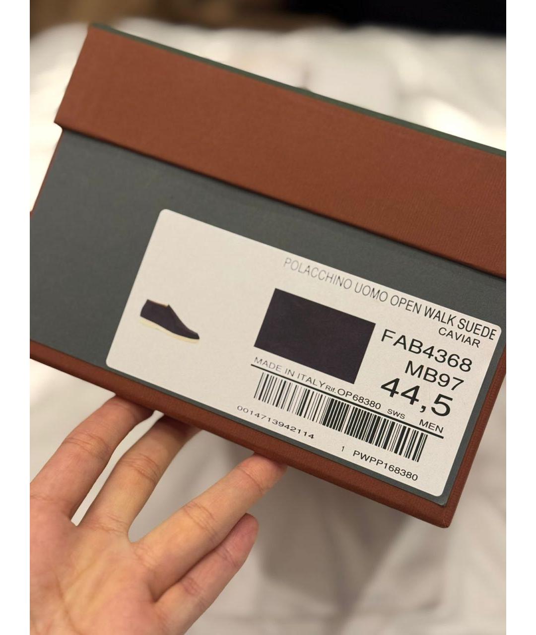 LORO PIANA Черные замшевые лоферы, фото 3