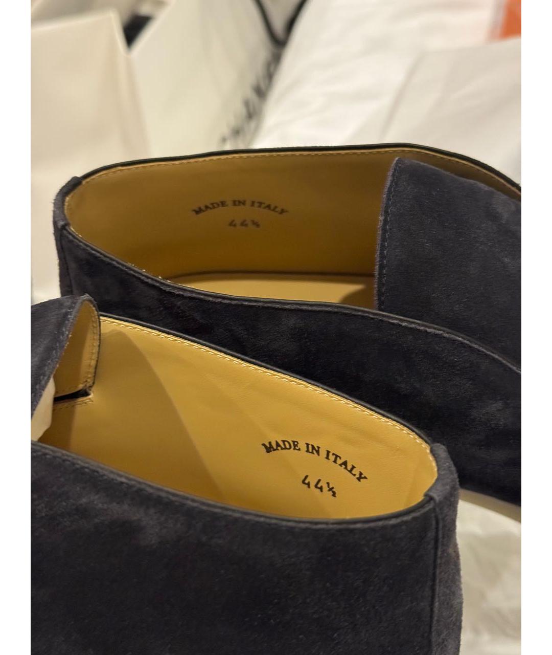 LORO PIANA Черные замшевые лоферы, фото 4