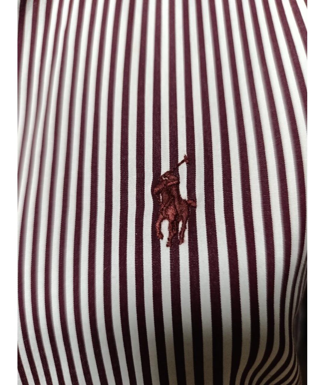 POLO RALPH LAUREN Бордовая хлопковая рубашка, фото 4
