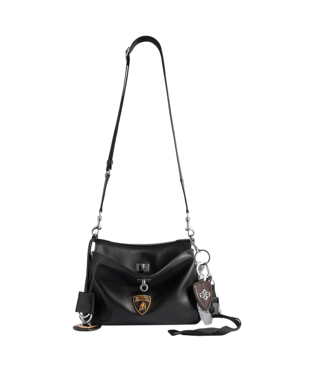 BALENCIAGA Черная кожаная сумка на плечо, фото 1