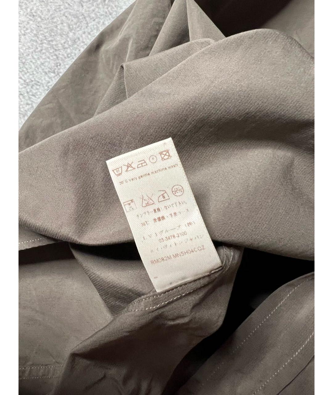 LOUIS VUITTON Хаки хлопковая классическая рубашка, фото 7