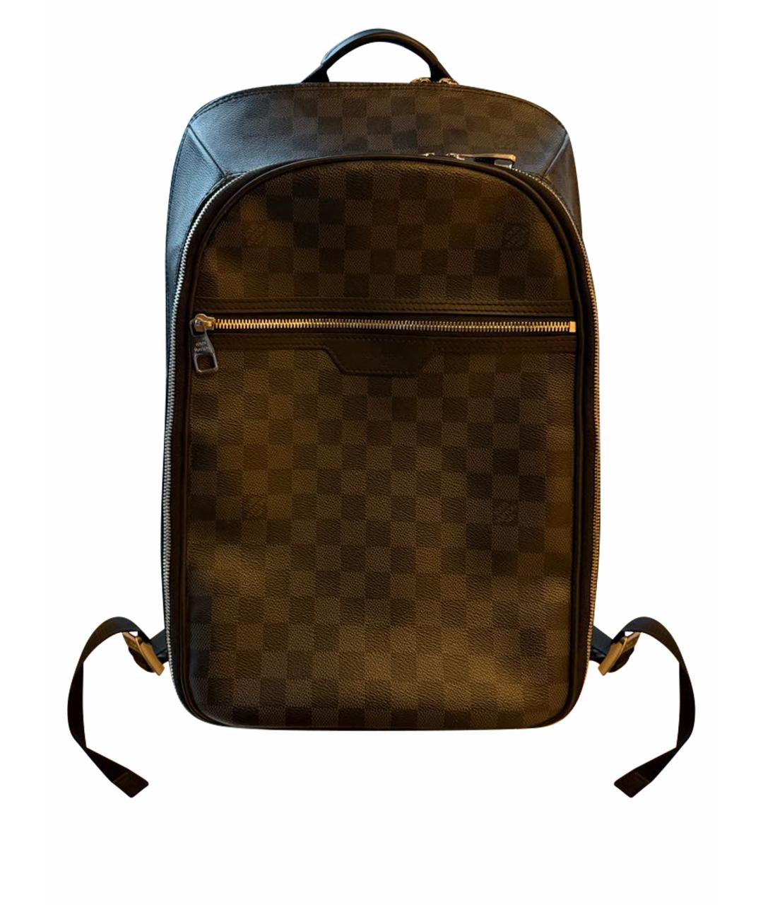 LOUIS VUITTON Антрацитовый кожаный рюкзак, фото 1