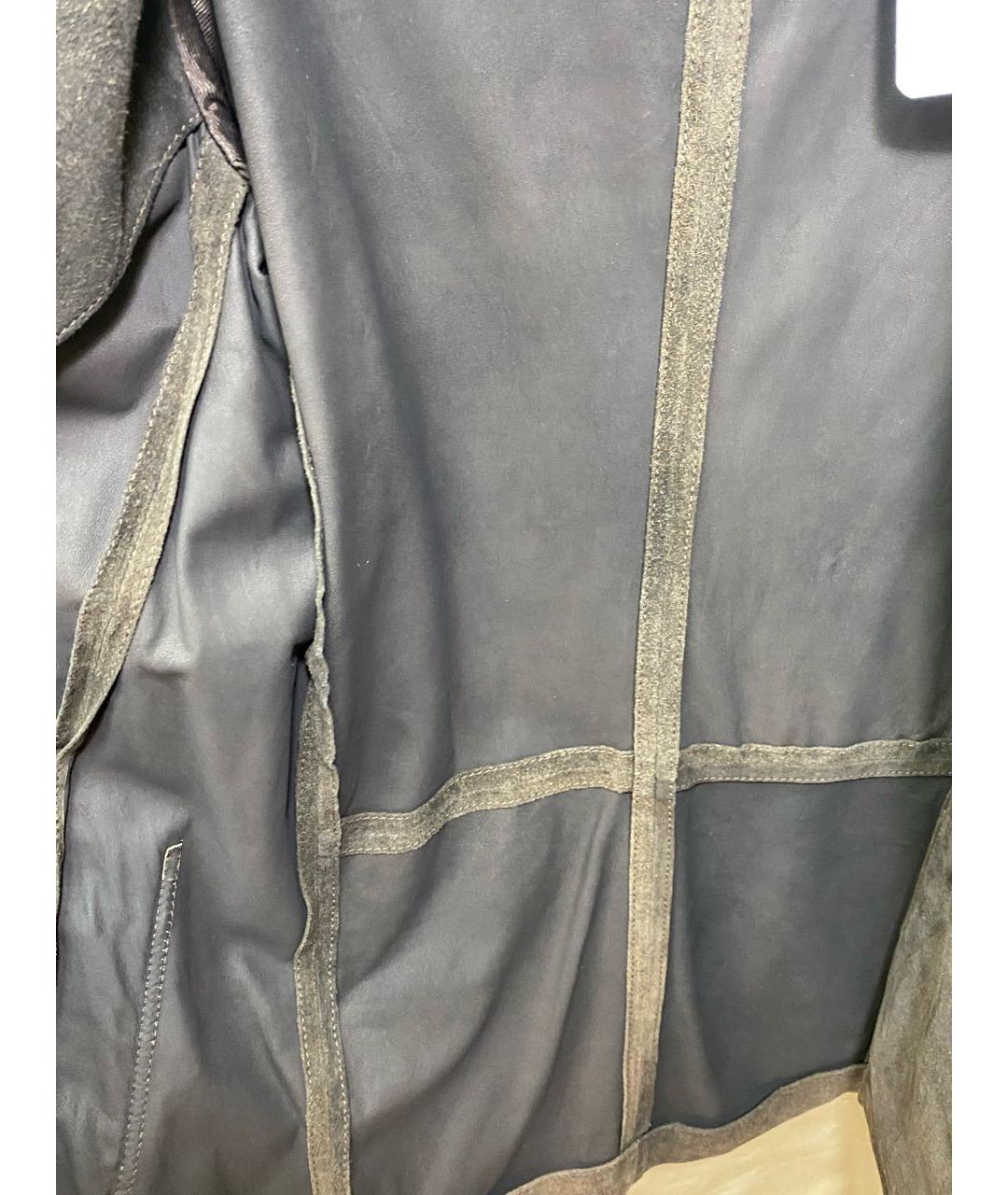 ALEXANDER MCQUEEN Серый кожаный пиджак, фото 8