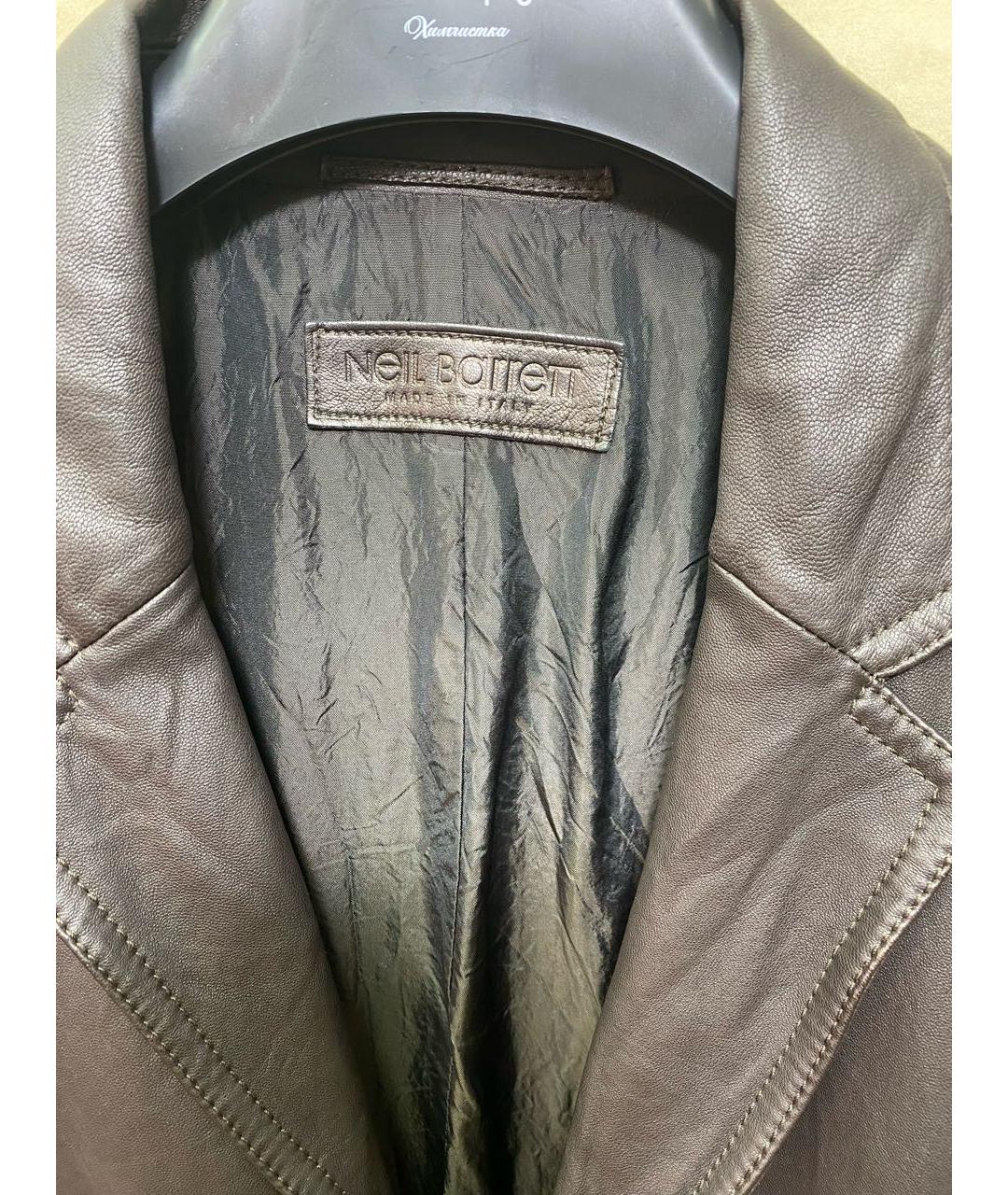 BARRETT Коричневая кожаная куртка, фото 3