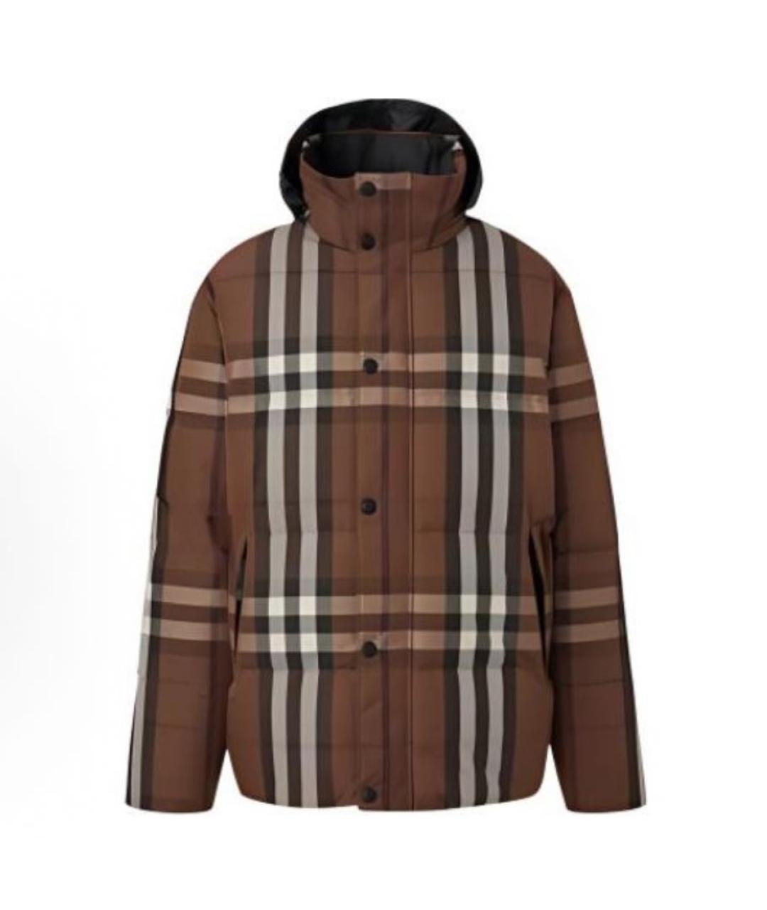 BURBERRY Коричневая полиэстеровая куртка, фото 9