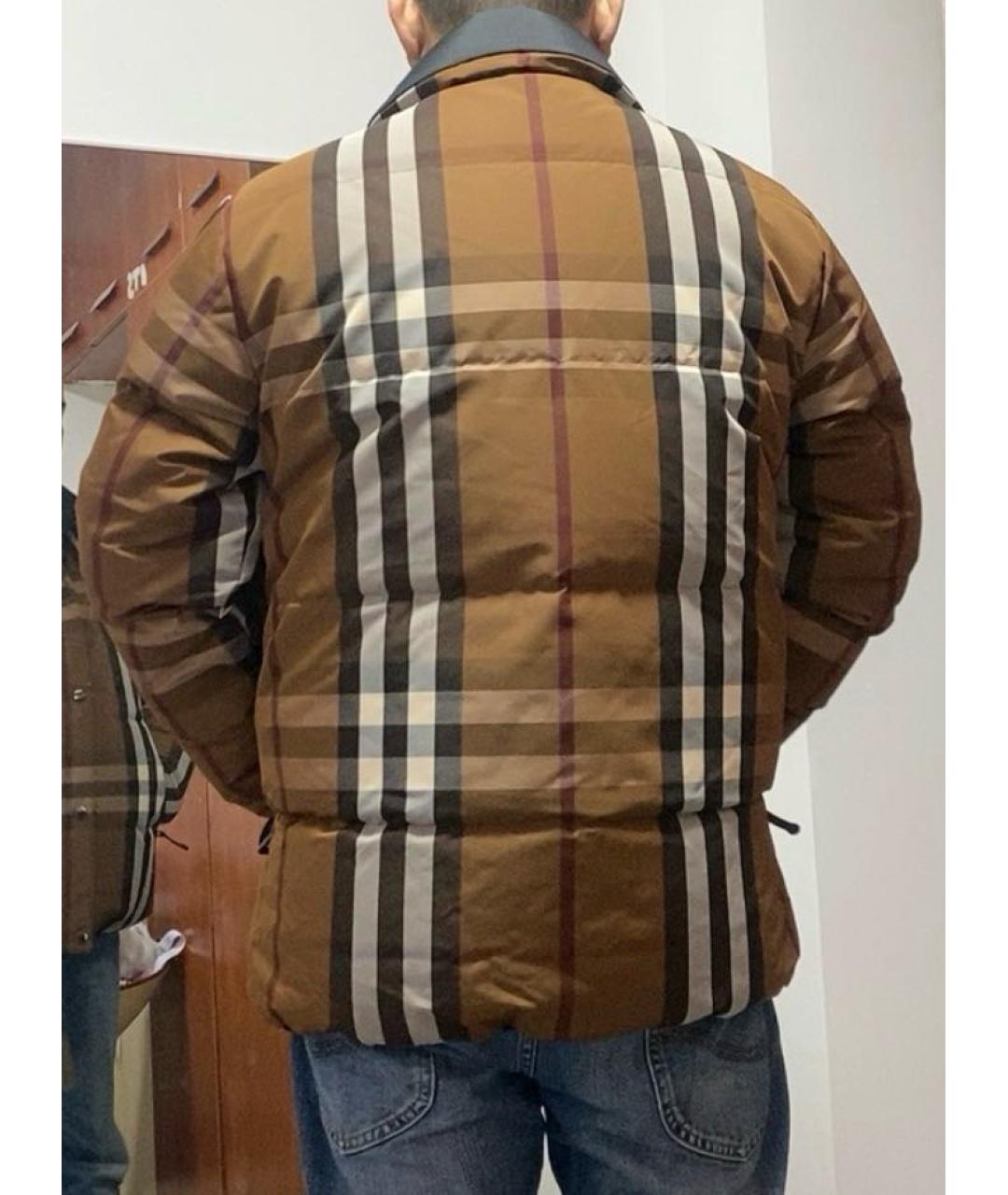 BURBERRY Коричневая полиэстеровая куртка, фото 8