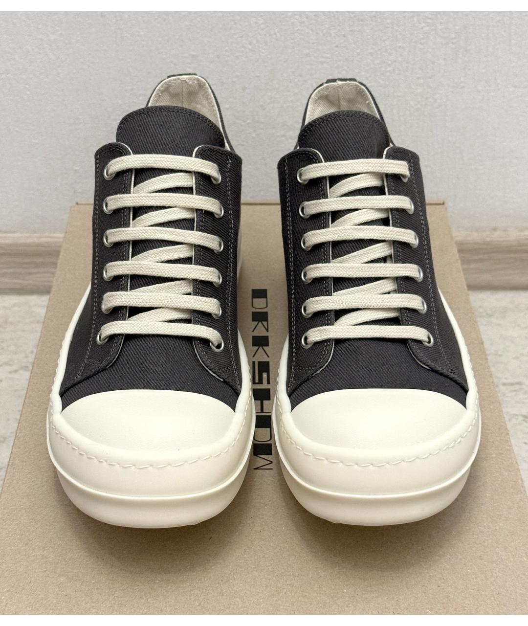 RICK OWENS Серые кеды, фото 3