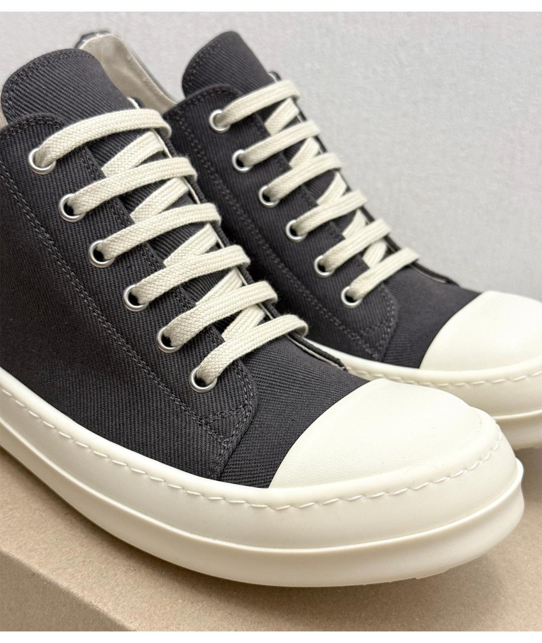 RICK OWENS Серые кеды, фото 5