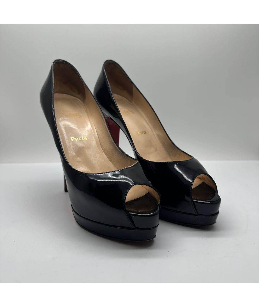 CHRISTIAN LOUBOUTIN Черные туфли из лакированной кожи, фото 3