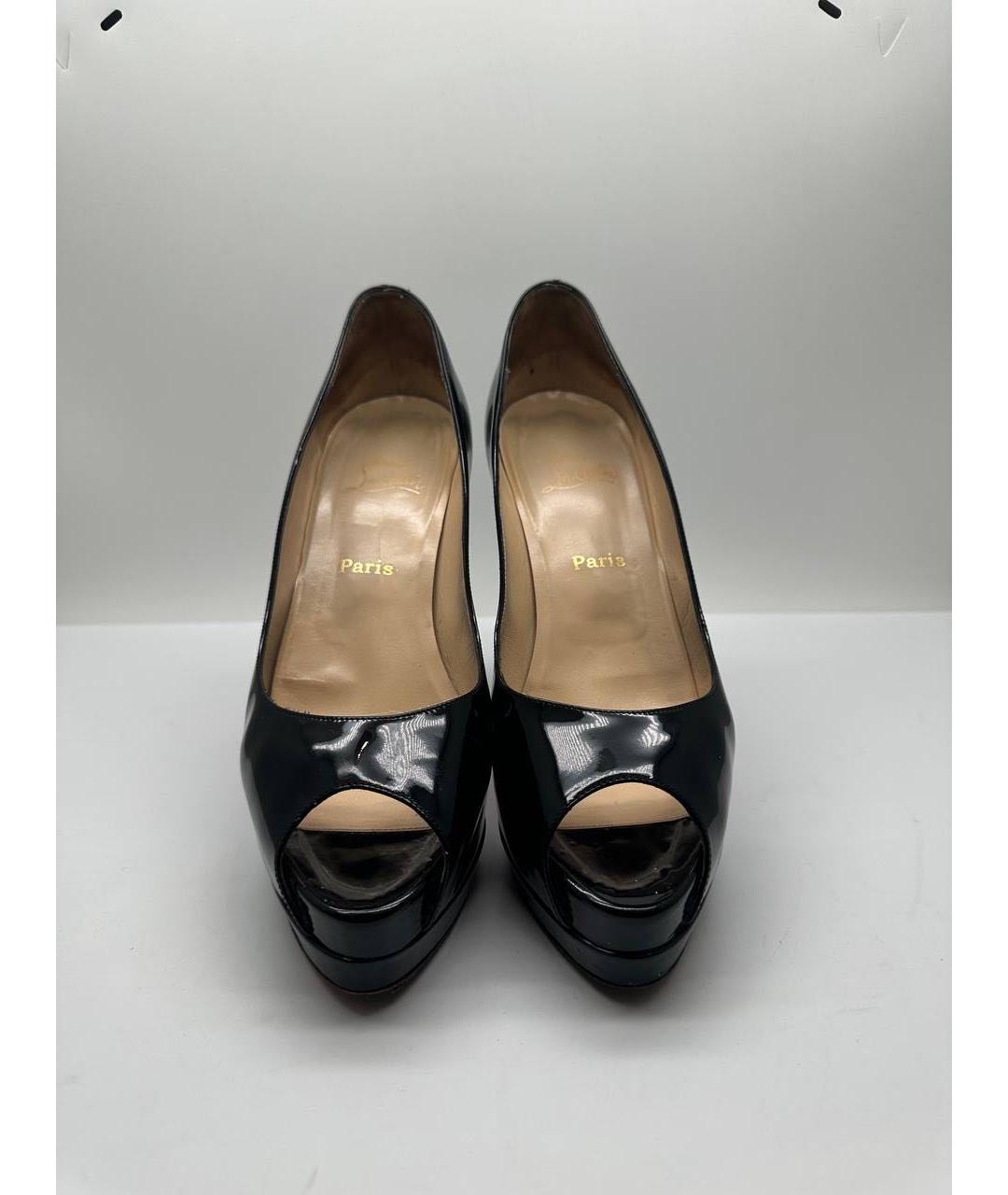 CHRISTIAN LOUBOUTIN Черные туфли из лакированной кожи, фото 2