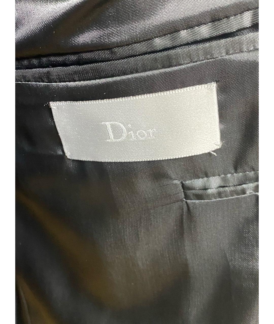 CHRISTIAN DIOR Черный хлопковый пиджак, фото 6