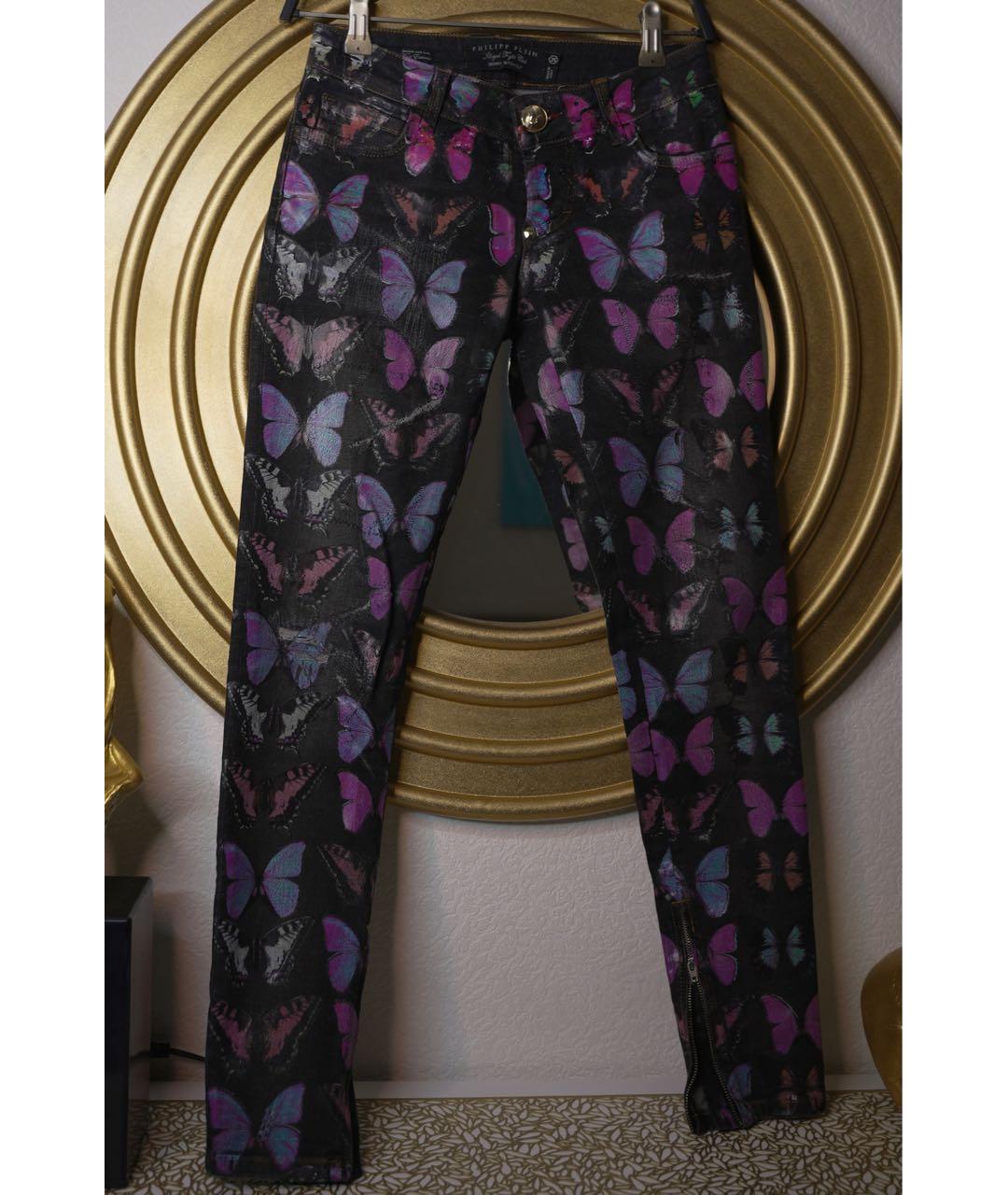 PHILIPP PLEIN Мульти хлопковые джинсы слим, фото 5