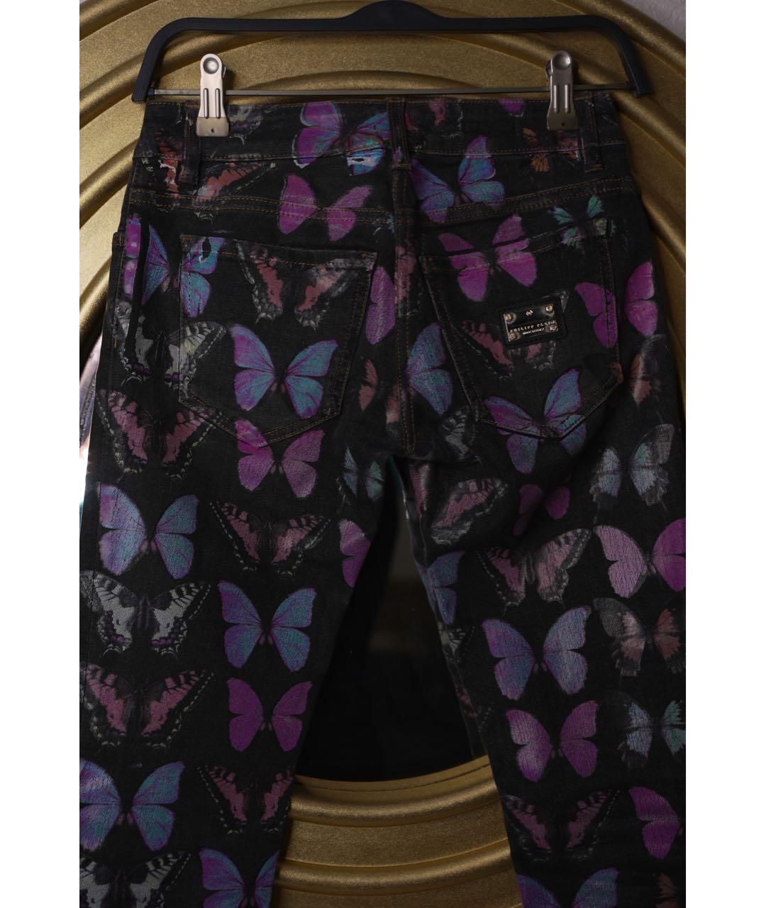 PHILIPP PLEIN Мульти хлопковые джинсы слим, фото 6