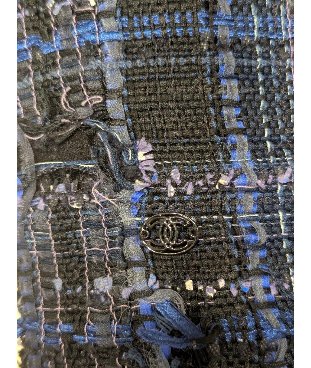 CHANEL Темно-синее шелковое платье, фото 4