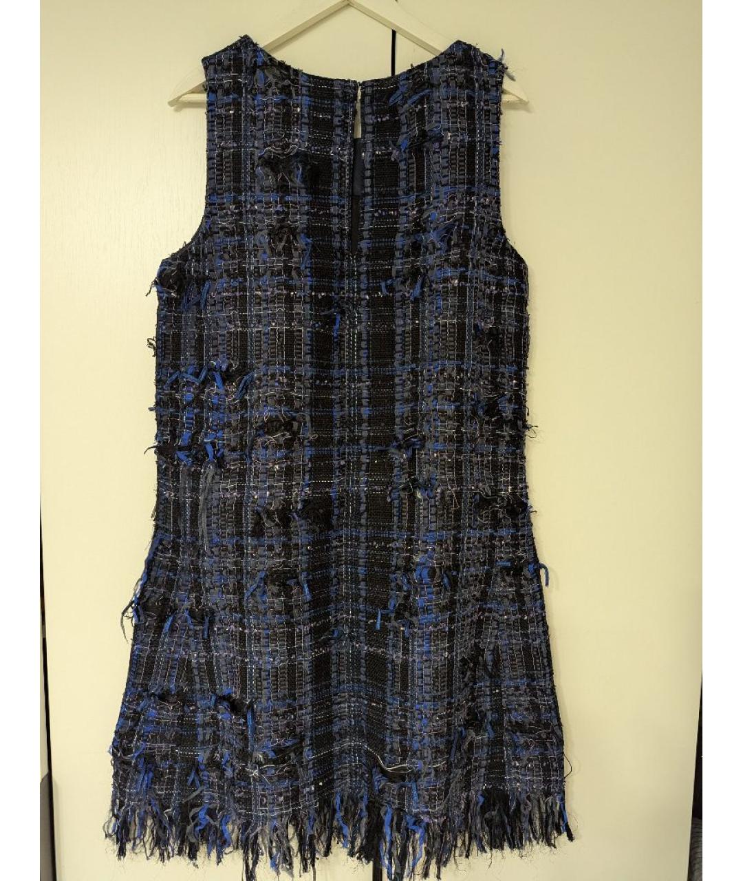 CHANEL Темно-синее шелковое платье, фото 2