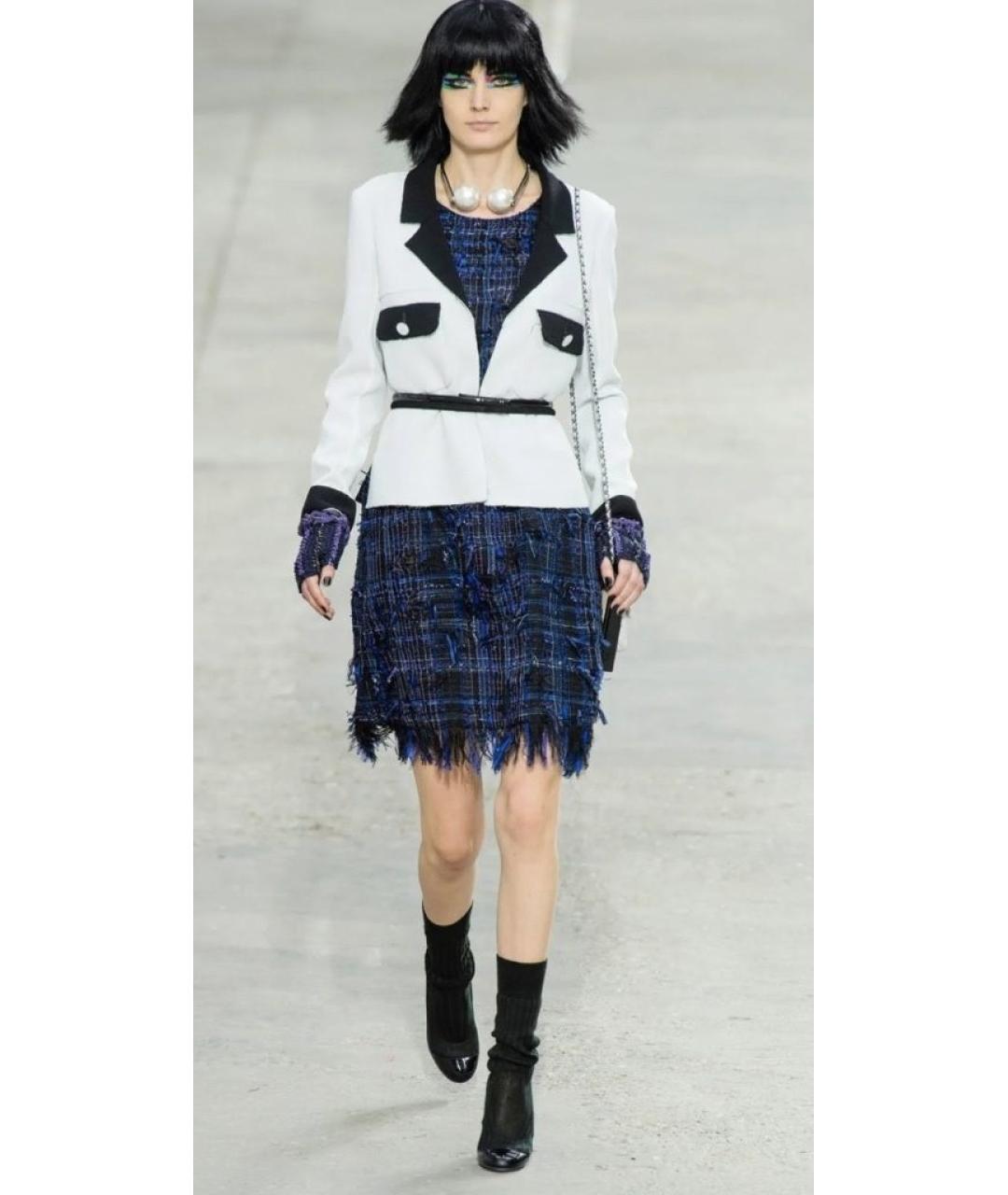 CHANEL Темно-синее шелковое платье, фото 8