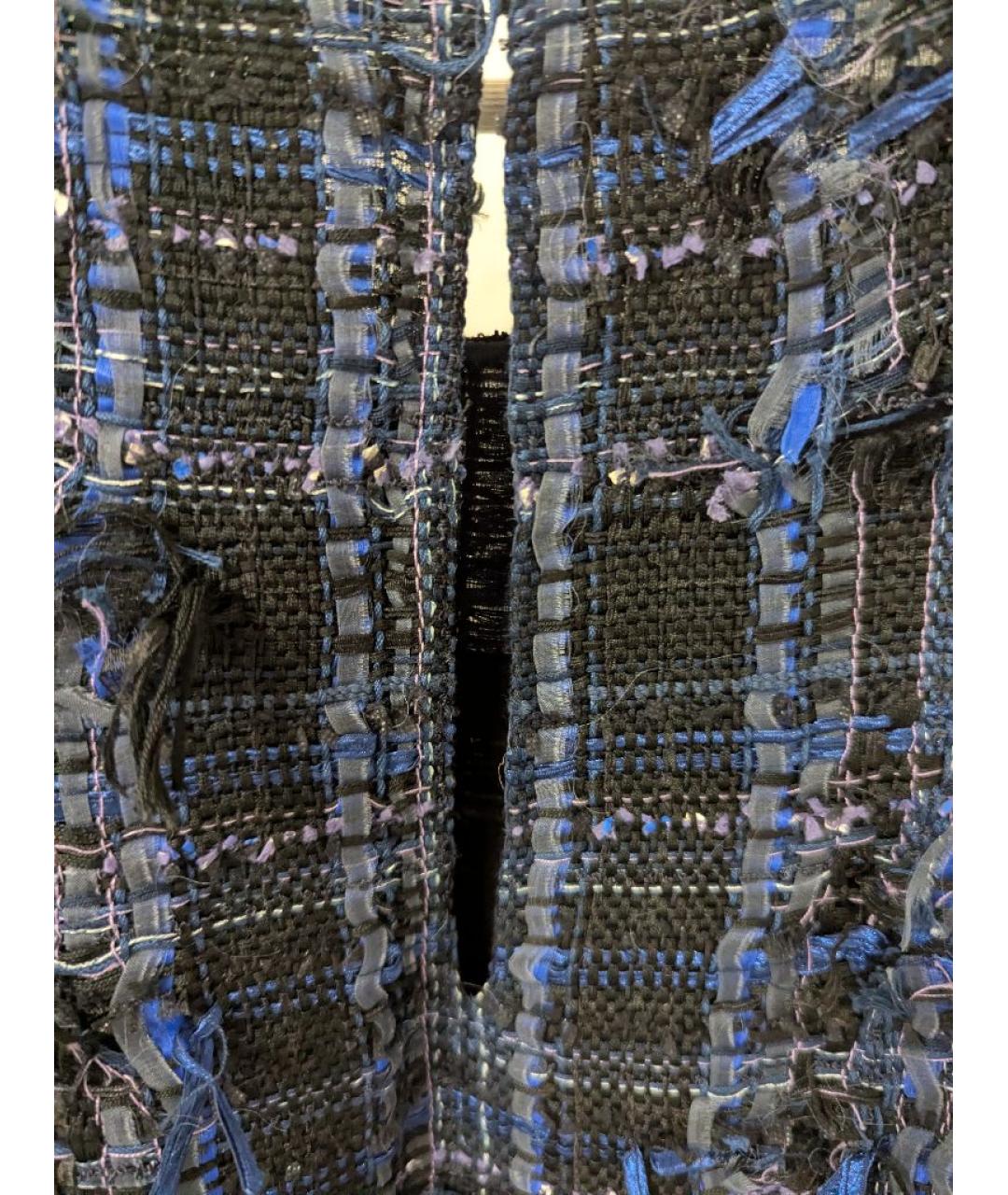 CHANEL Темно-синее шелковое платье, фото 5