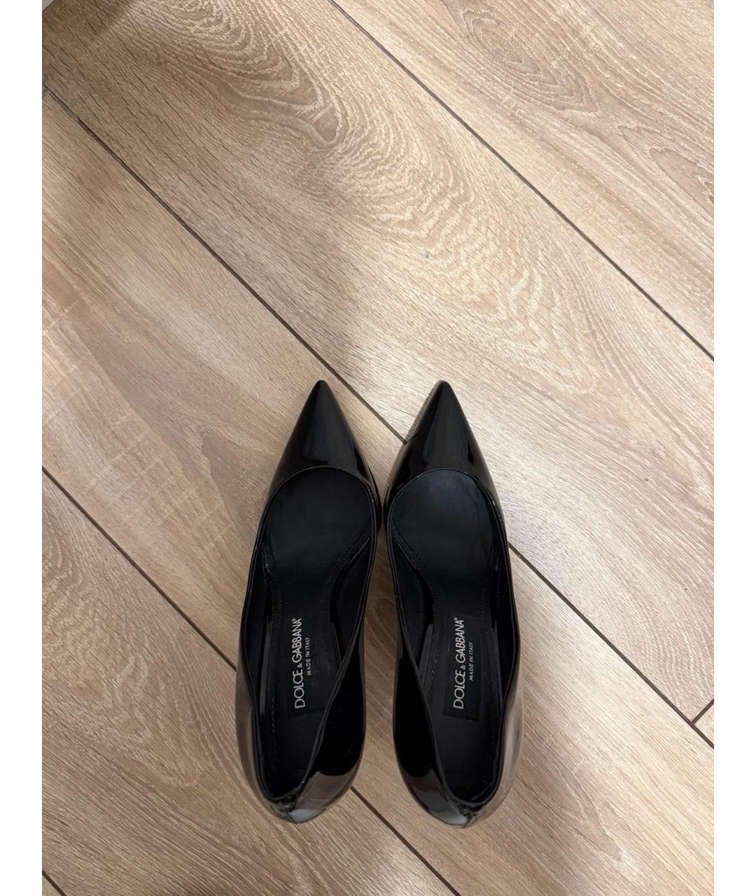 DOLCE&GABBANA Черные туфли из лакированной кожи, фото 3