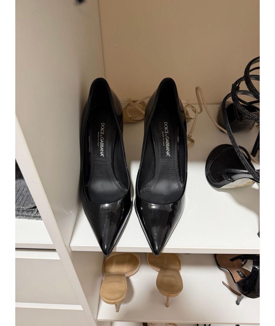 DOLCE&GABBANA Черные туфли из лакированной кожи, фото 2