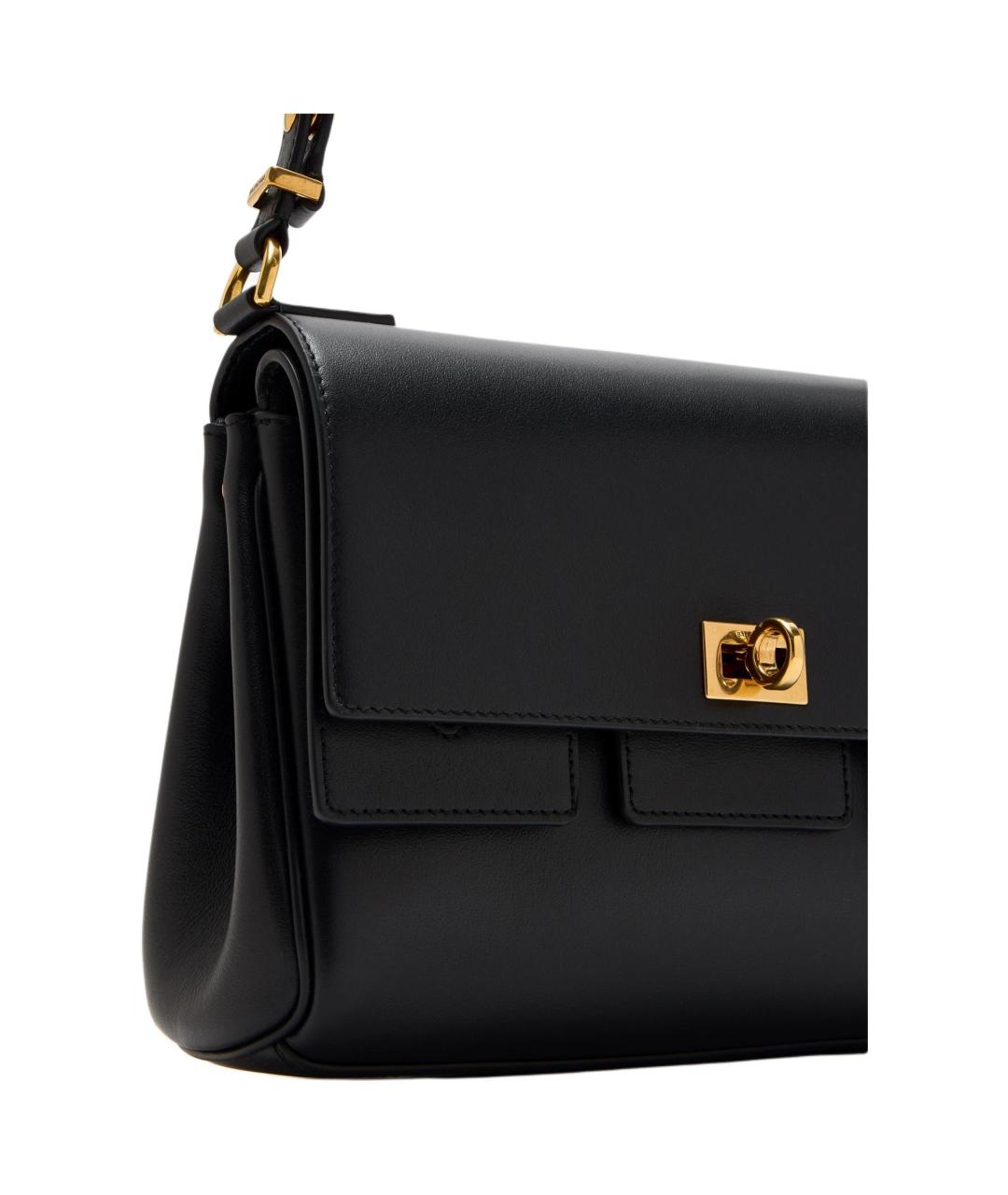 BALENCIAGA Черная кожаная сумка через плечо, фото 4