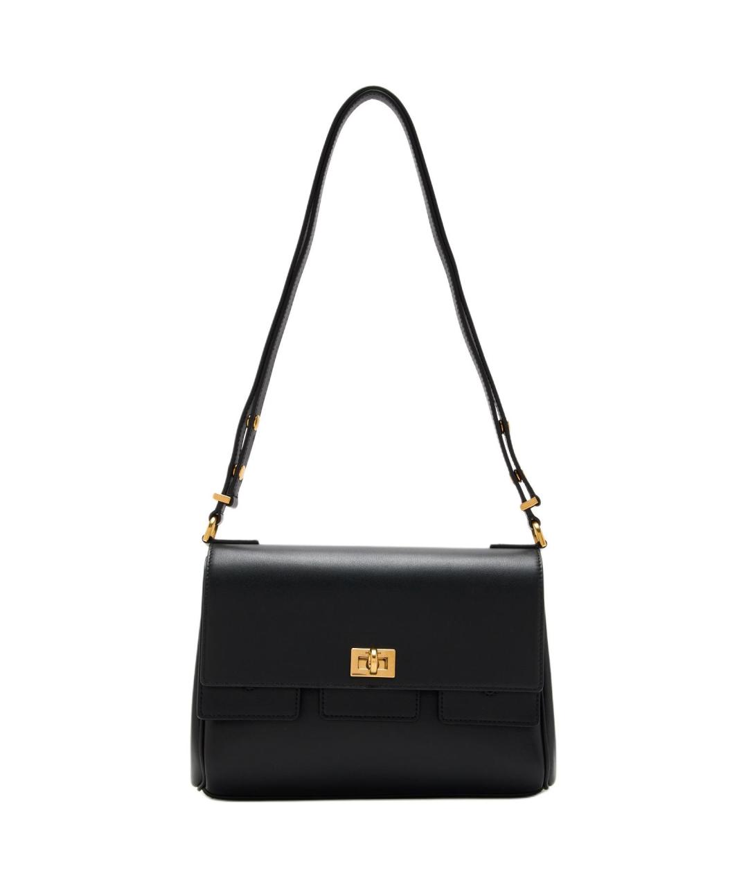 BALENCIAGA Черная кожаная сумка через плечо, фото 1