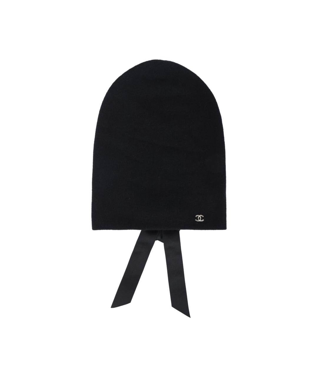 CHANEL Черная кашемировая шапка, фото 4