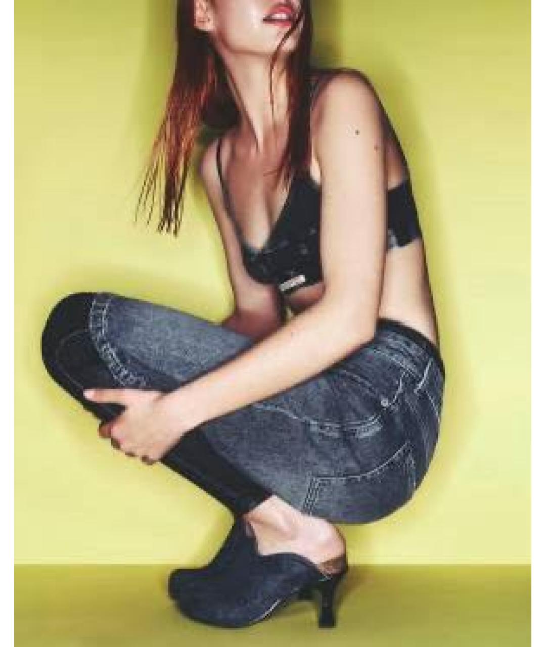 DIESEL Темно-синие текстильные мюли, фото 6