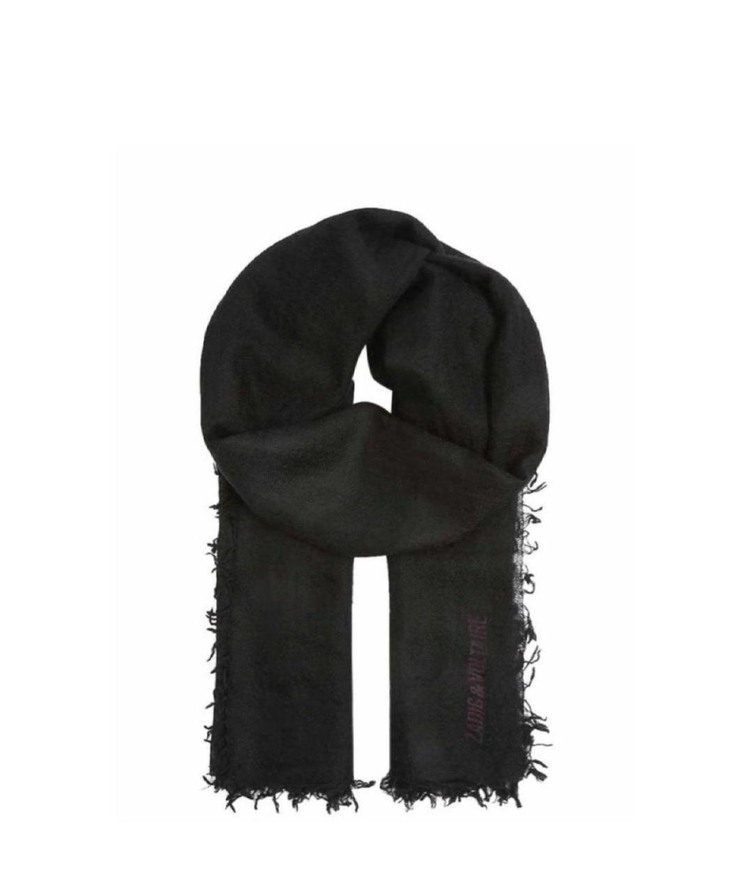 ZADIG & VOLTAIRE Черный кашемировый шарф, фото 9