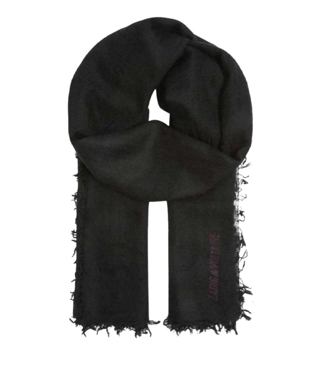 ZADIG & VOLTAIRE Черный кашемировый шарф, фото 1