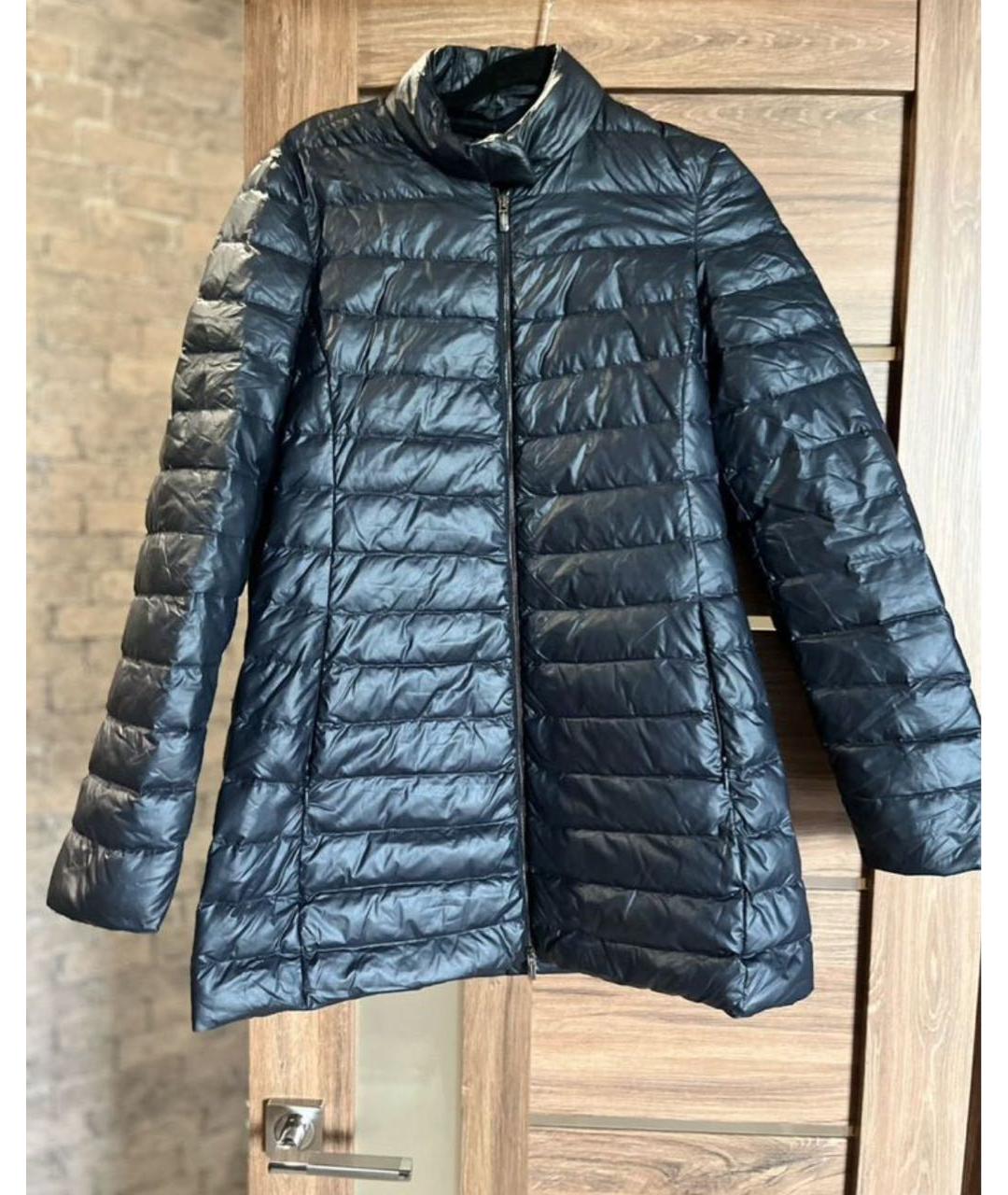 ARMANI COLLEZIONI Синий полиамидовый пуховик, фото 7