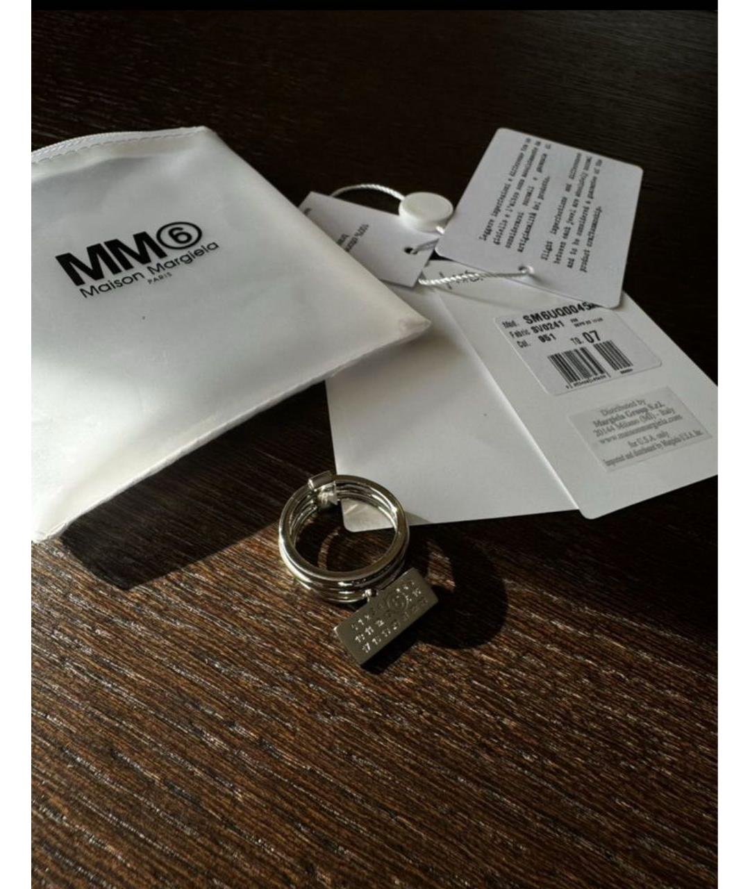 MM6 MAISON MARGIELA Серебряное латунное кольцо, фото 2