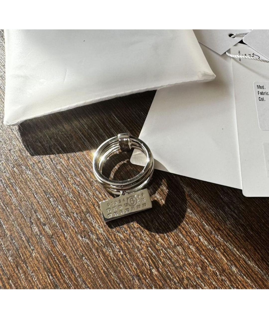 MM6 MAISON MARGIELA Серебряное латунное кольцо, фото 5