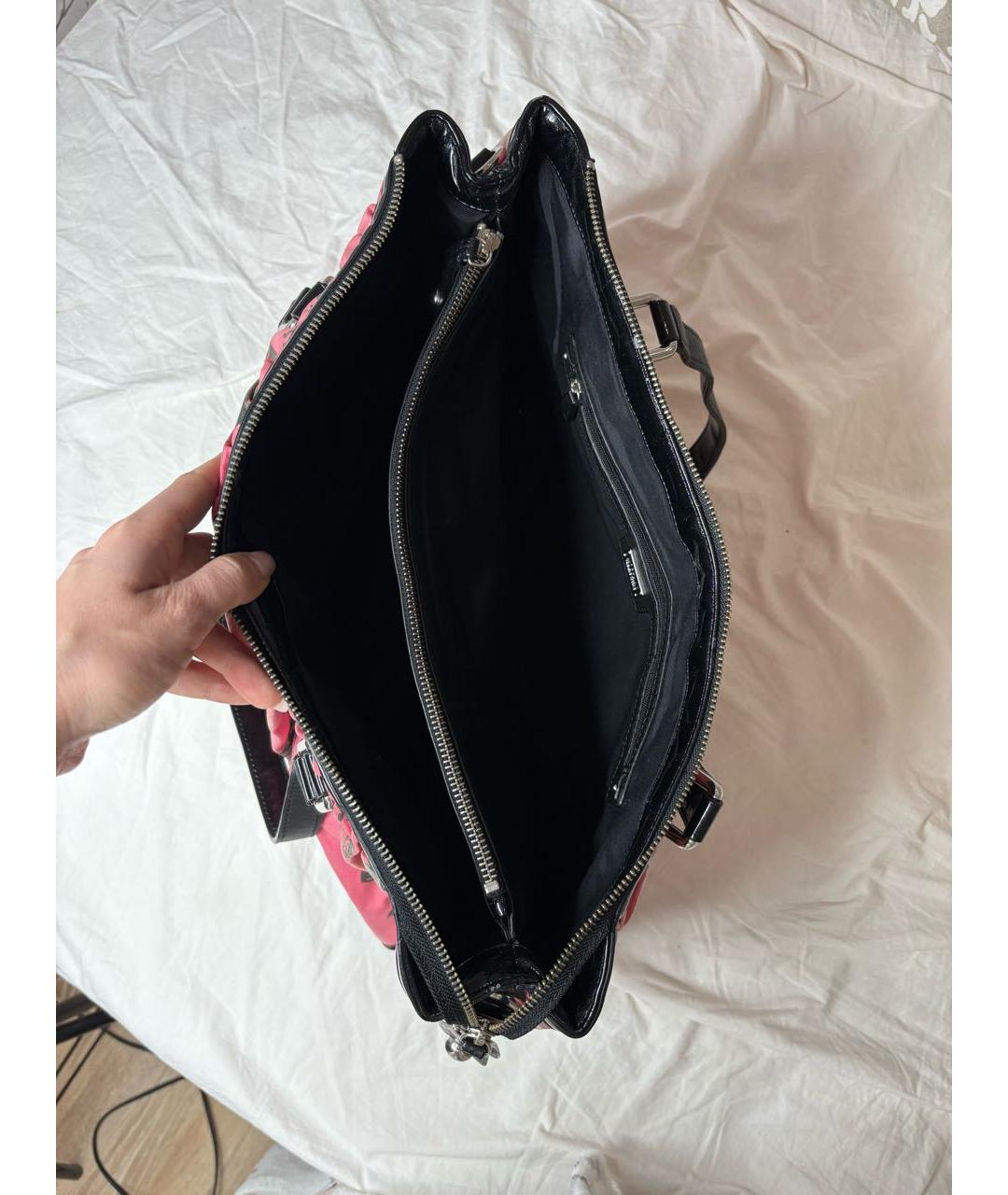 MOSCHINO Розовая сумка с короткими ручками, фото 4