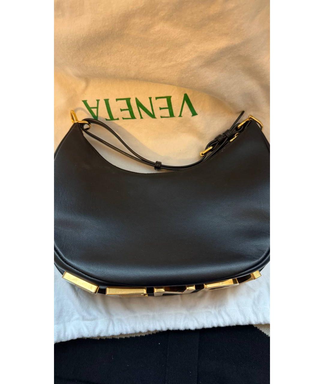 FENDI Черная кожаная сумка с короткими ручками, фото 3