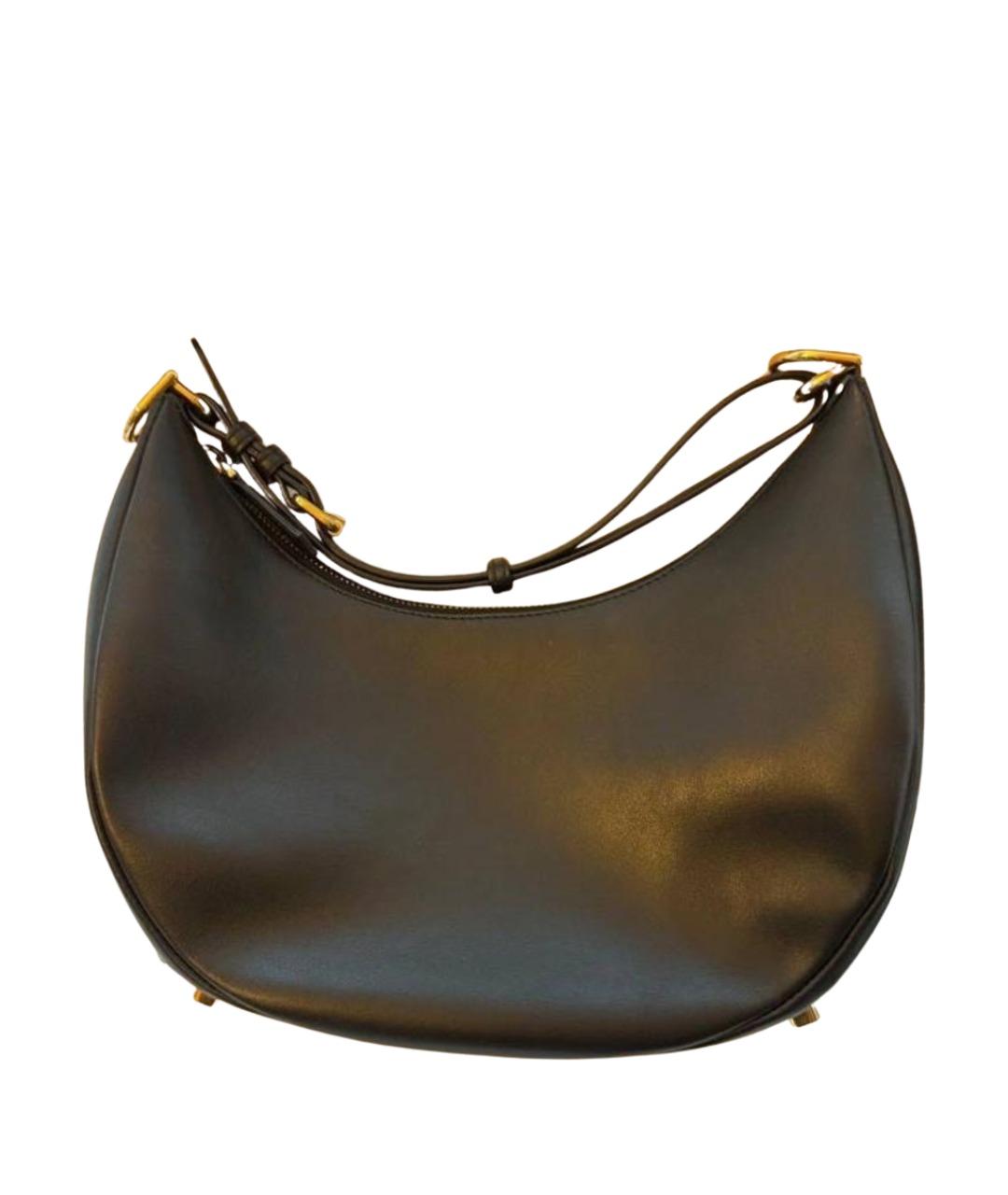 FENDI Черная кожаная сумка с короткими ручками, фото 1