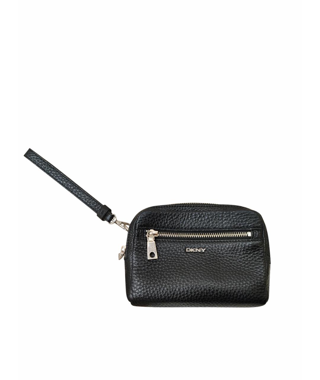 DKNY Черная кожаная сумка через плечо, фото 1