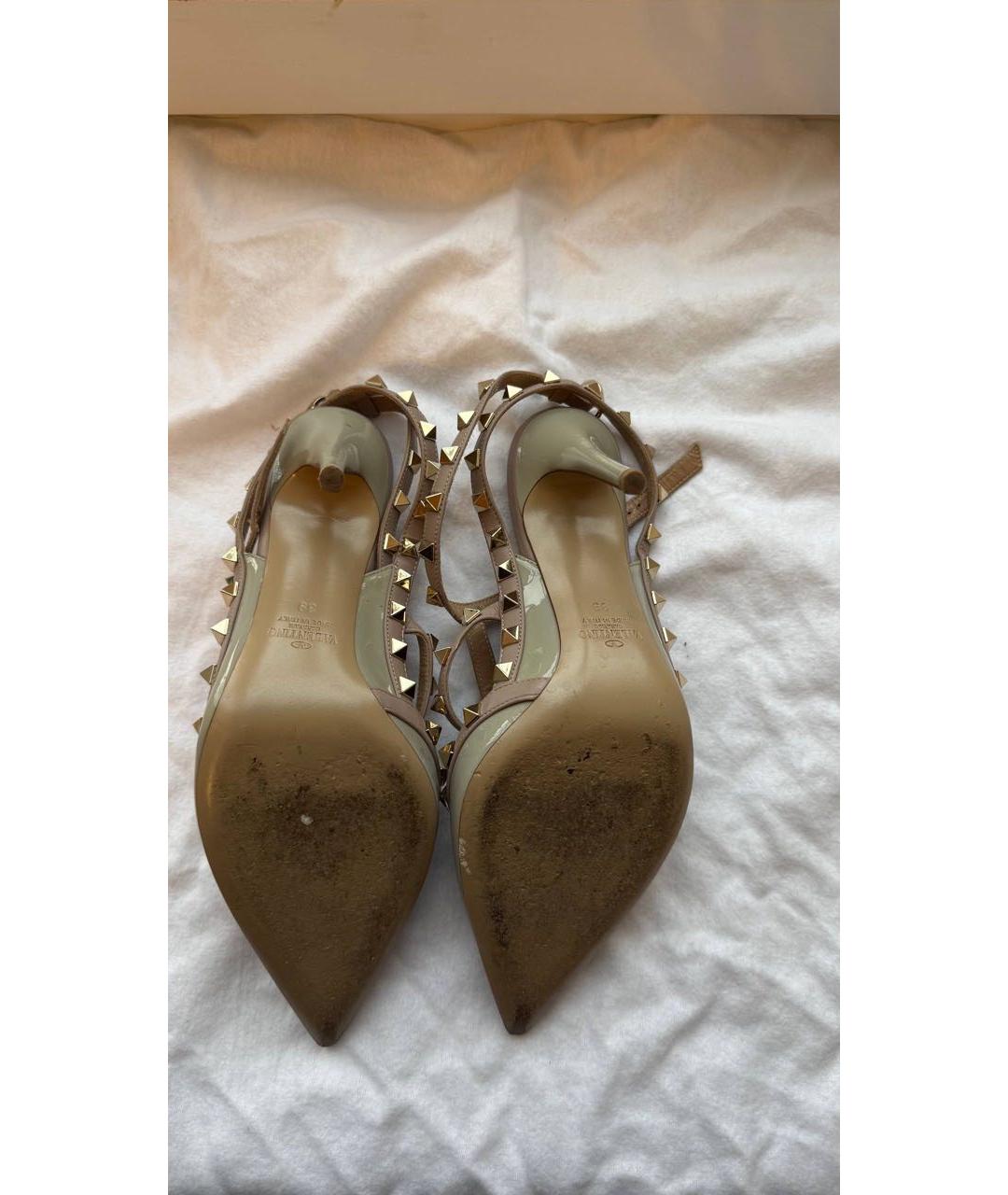 VALENTINO Бежевые кожаные туфли, фото 3