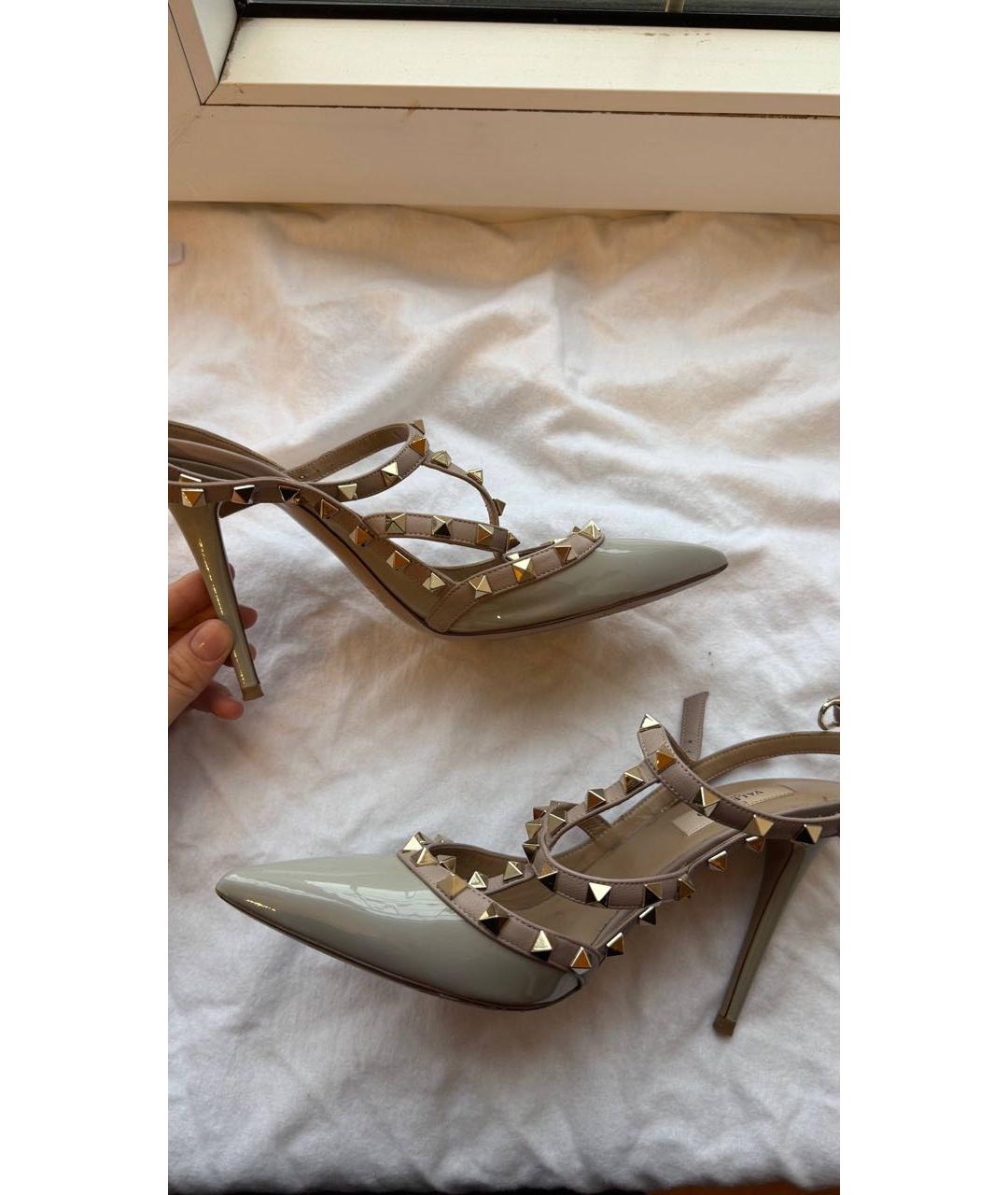 VALENTINO Бежевые кожаные туфли, фото 4