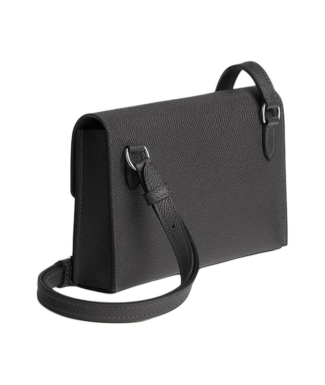 HERMES Серый кожаный кошелек, фото 3