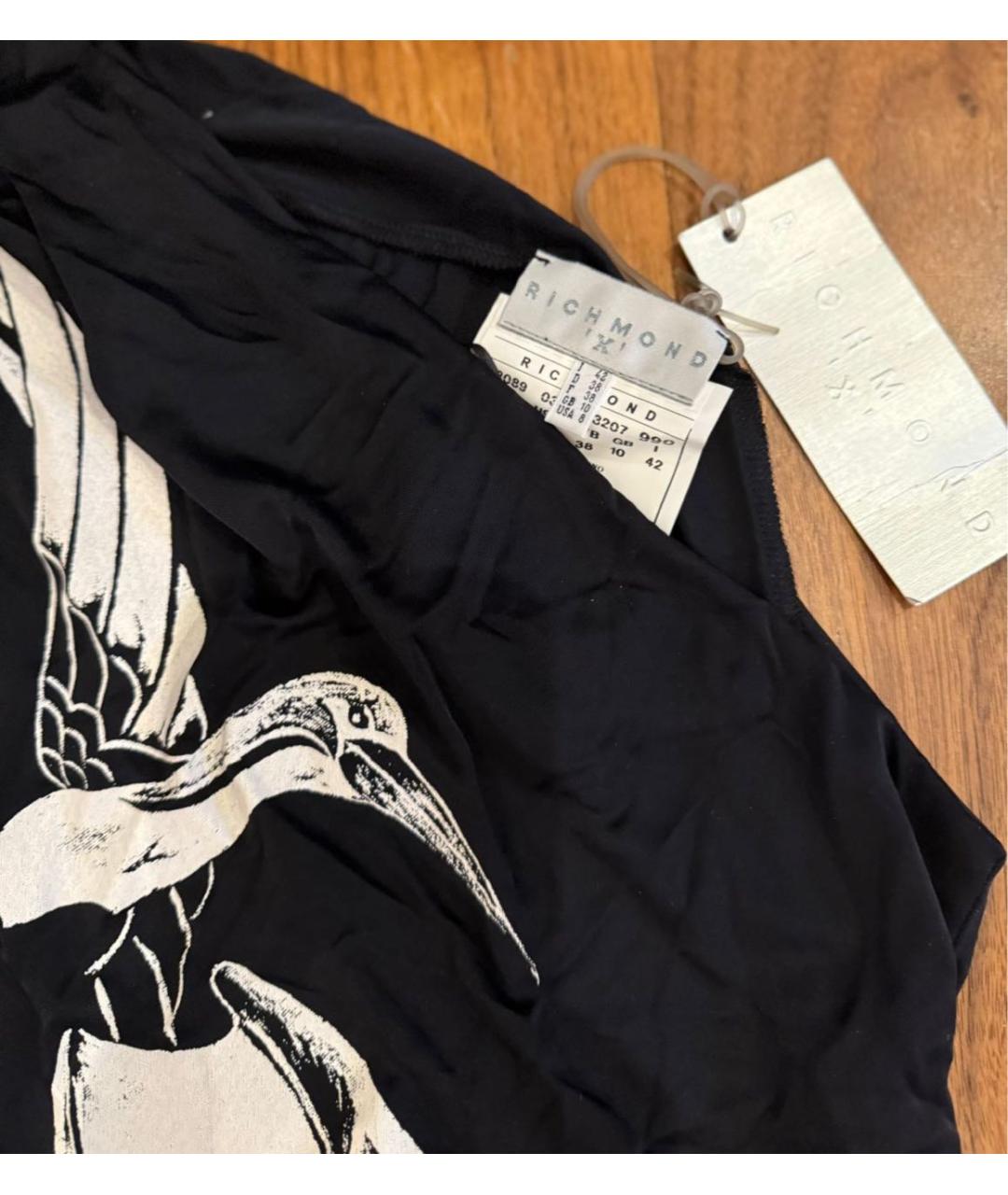 JOHN RICHMOND Черная вискозная майка, фото 2