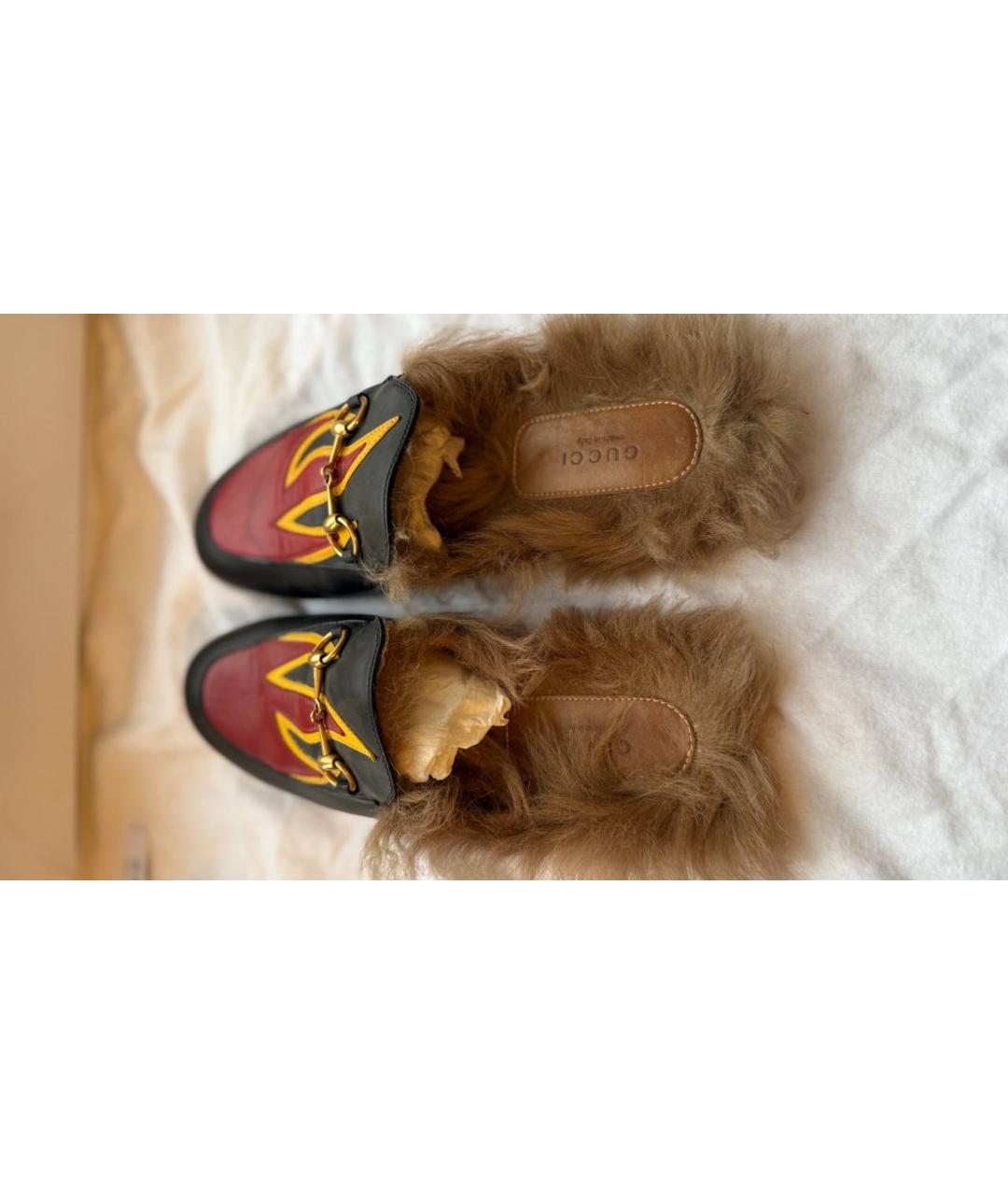 GUCCI Черные кожаные мюли, фото 3