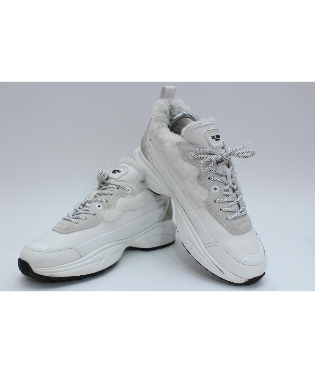 VALENTINO Белые кожаные кроссовки, фото 4