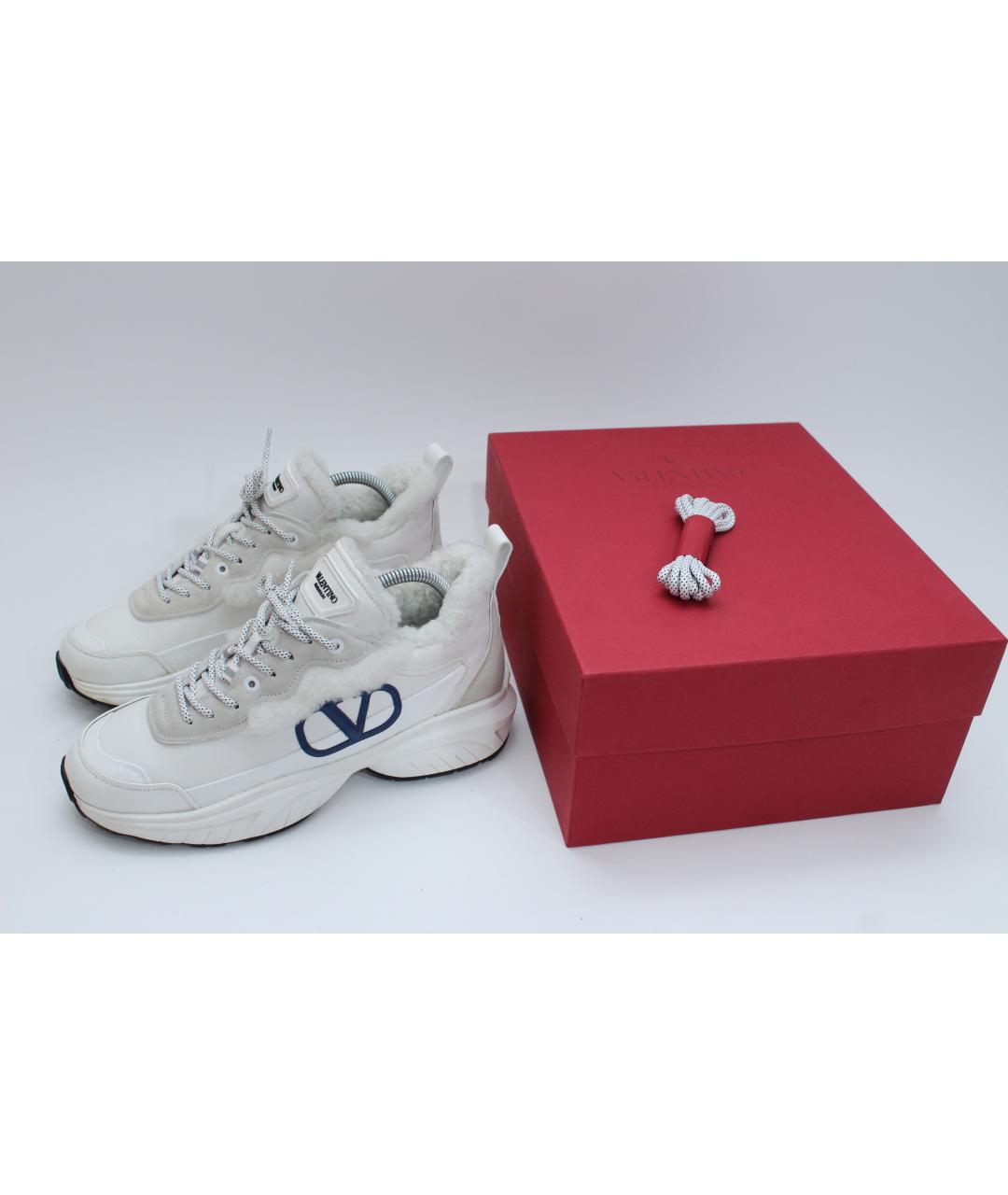 VALENTINO Белые кожаные кроссовки, фото 3