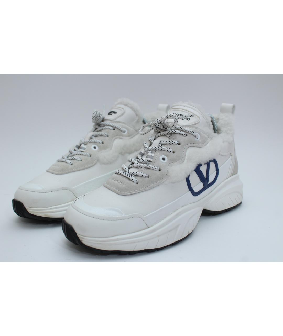 VALENTINO Белые кожаные кроссовки, фото 2