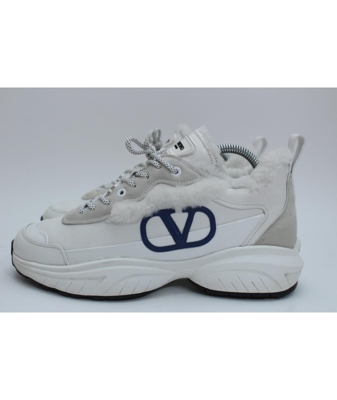 VALENTINO Белые кожаные кроссовки, фото 10